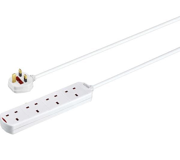 LOGIK L4WAY2M18 4-Socket Extension Lead - 2 m - Image 1