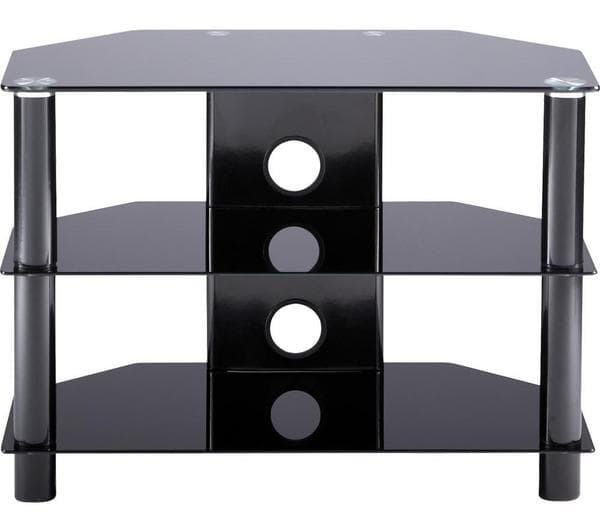 ALPHASON Essentials 800 ESS800/3-BLK Corner TV Stand for up to 36\" TVs - Black - Image 1