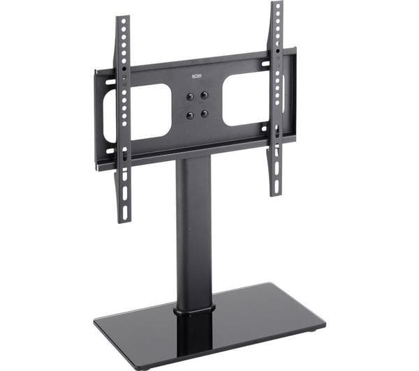 TTAP TT44F 430 mm TV Stand with Bracket for up to 55\" TVs - Black Glass - Image 1