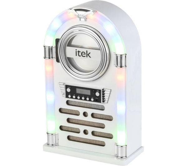 ITEK I60018CDGW Bluetooth Jukebox - Gloss White - Image 1