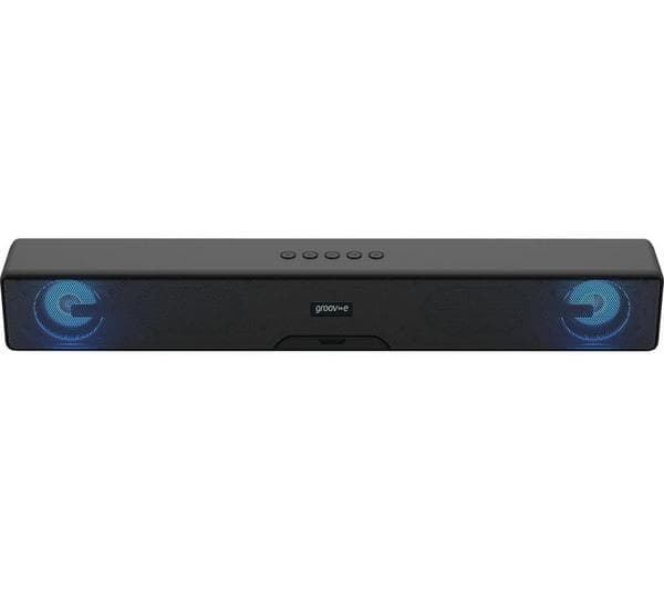 GROOV-E GV-SB01-BK 2.0 Portable Bluetooth Sound Bar - Black - Image 1