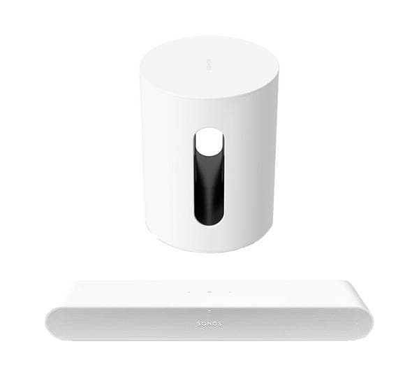 SONOS Ray Compact Sound Bar & SUB Mini Wireless Subwoofer Bundle - White - Image 1