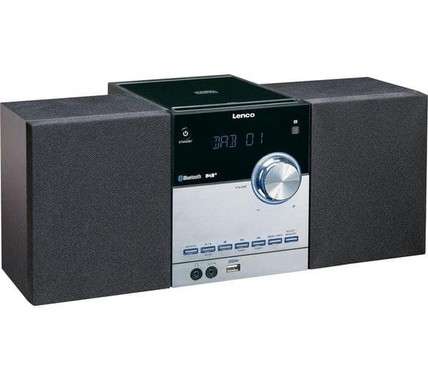 LENCO MC-150 Bluetooth Traditional Hi-Fi System - Black - Image 1