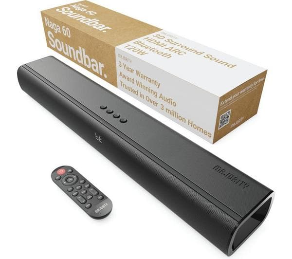 MAJORITY Naga 60 2.1 Wireless Sound Bar - Image 1
