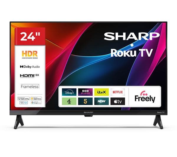 SHARP 1T-C24HD2725KB Roku TV 24\" Smart HD Ready HDR LED TV - Image 1
