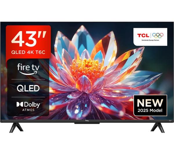 TCL T6C 43" QLED 4K HDR Smart Fire TV with Freely - 43T6C-UK - Image 1