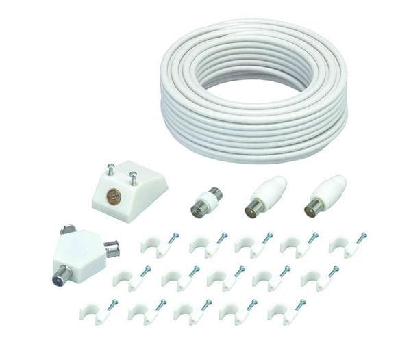 LOGIK LAEK19 Aerial Cable & Adapters Extension Kit - 15 m - Image 1