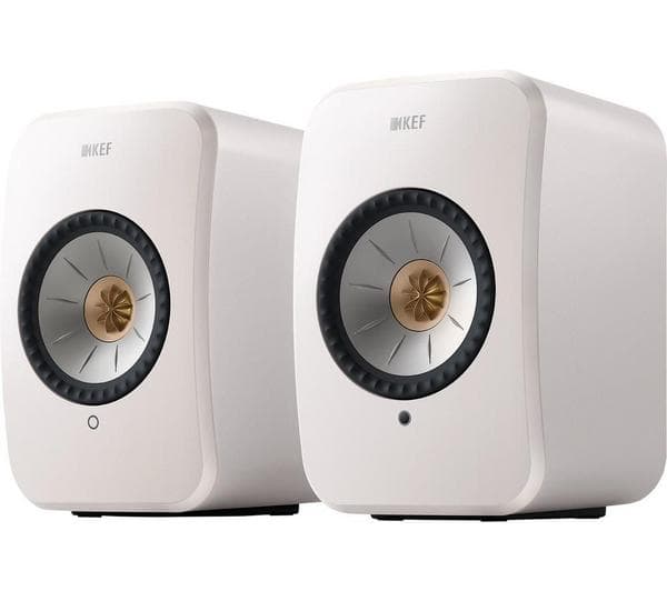 KEF AUDIO LSX II Wireless Multi-room Bookshelf Speakers - Mineral White - Image 1