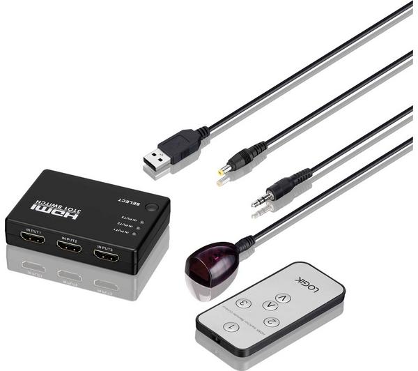 LOGIK LHDSW19 3-Port HDMI Switch