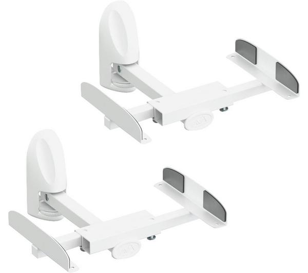AVF EAK70W Wall Mount Tilt & Swivel Speaker Bracket – Twin Pack, White