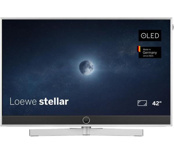 LOEWE Stellar 42 DR+ 42\" Smart 4K Ultra HD HDR OLED TV with Built-in Dolby Atmos Soundbar - Brushed Alu
