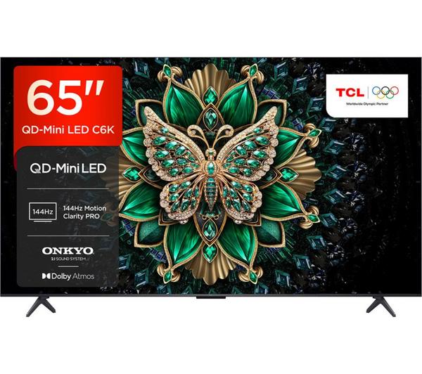 TCL C6K 65\" QD-Mini LED 4K HDR Smart Google TV - 65C6K