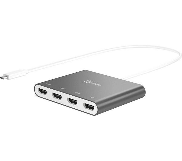 J5CREATE JCA366 USB Type-C to 4-port HDMI Adapter
