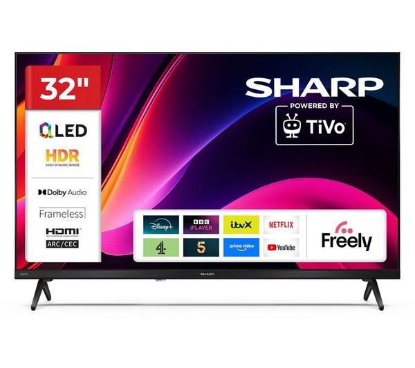 SHARP 1T-C32HE3245KB 32\" Smart HD Ready HDR QLED TV